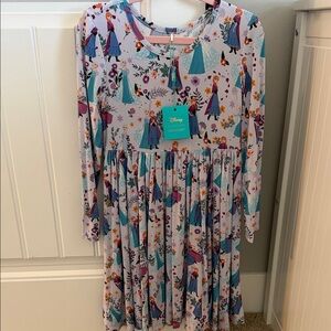 Posh Peanut Frozen Sisters twirl dress 7/8y